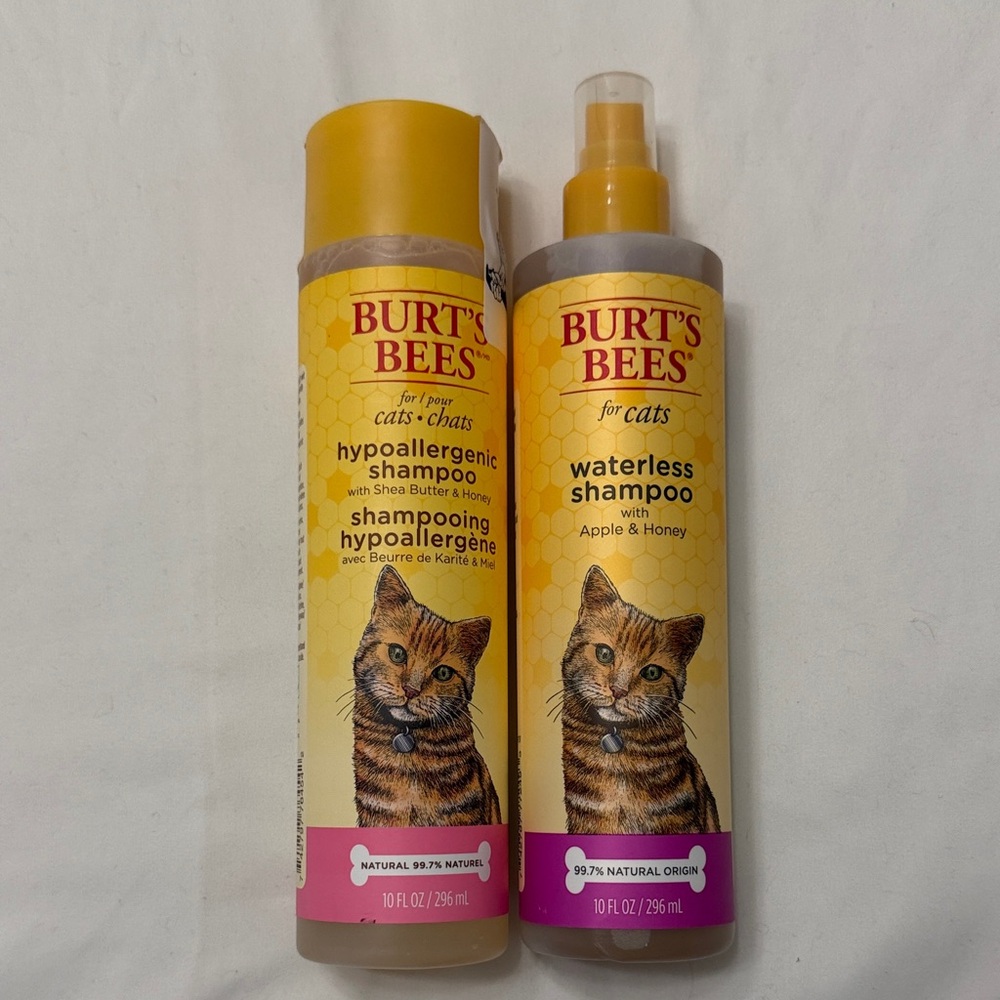 Burt's Bees Hypoallergenic Shampoo and Waterless Cat Shampoo Spray